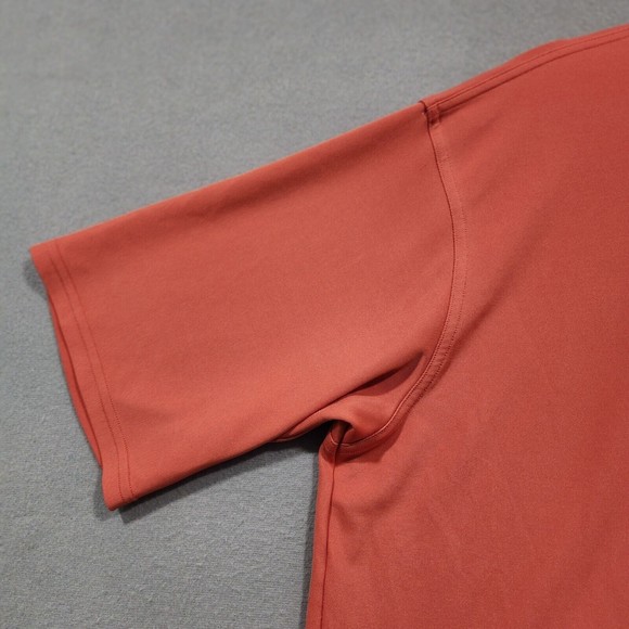 Under Armour Polo Shirt Mens Large Orange Solid Short Sleeve - Picture 16 of 16